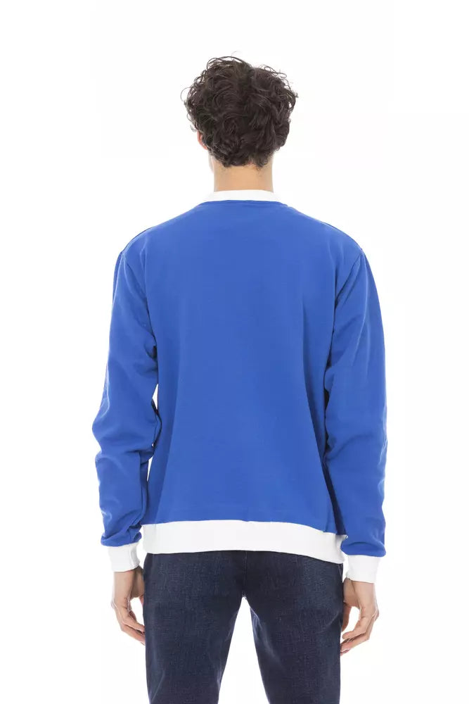 Baldinini Trend Blue Cotton Sweater