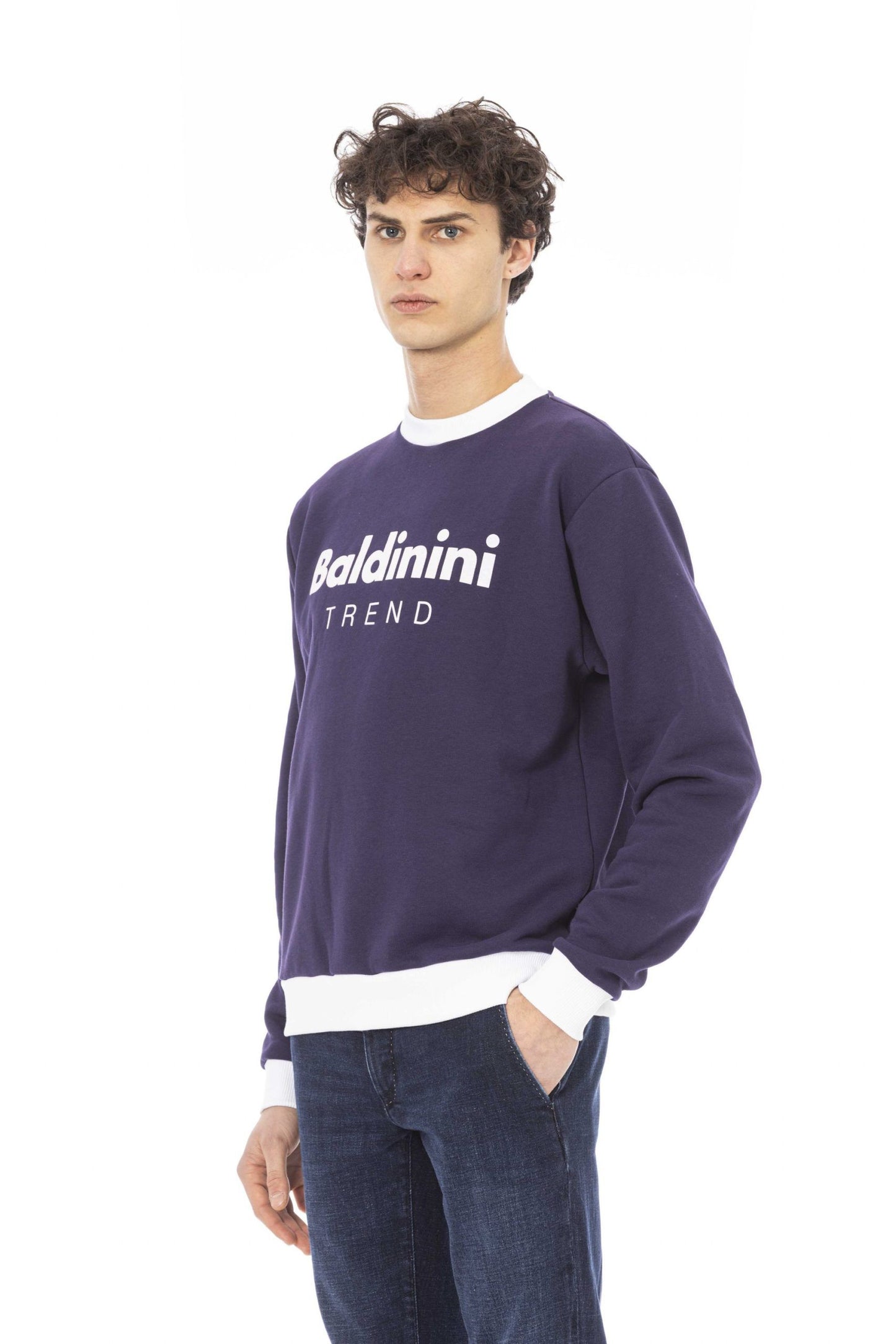 Baldinini Trend Purple Cotton Sweater