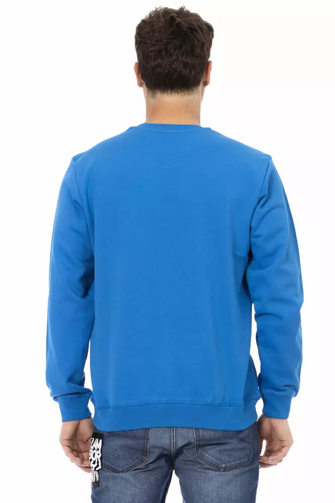 Automobili Lamborghini Blue Cotton Sweater