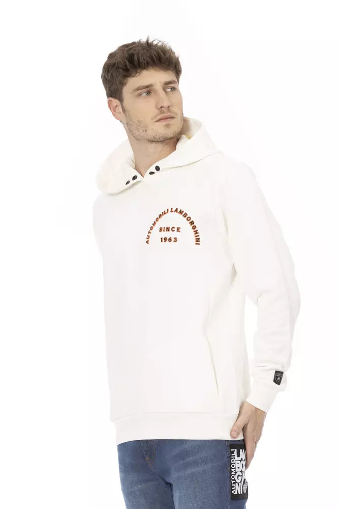 Automobili Lamborghini White Cotton Sweater