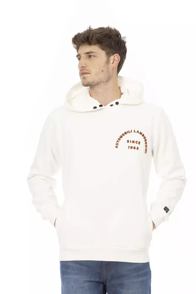 Automobili Lamborghini White Cotton Sweater