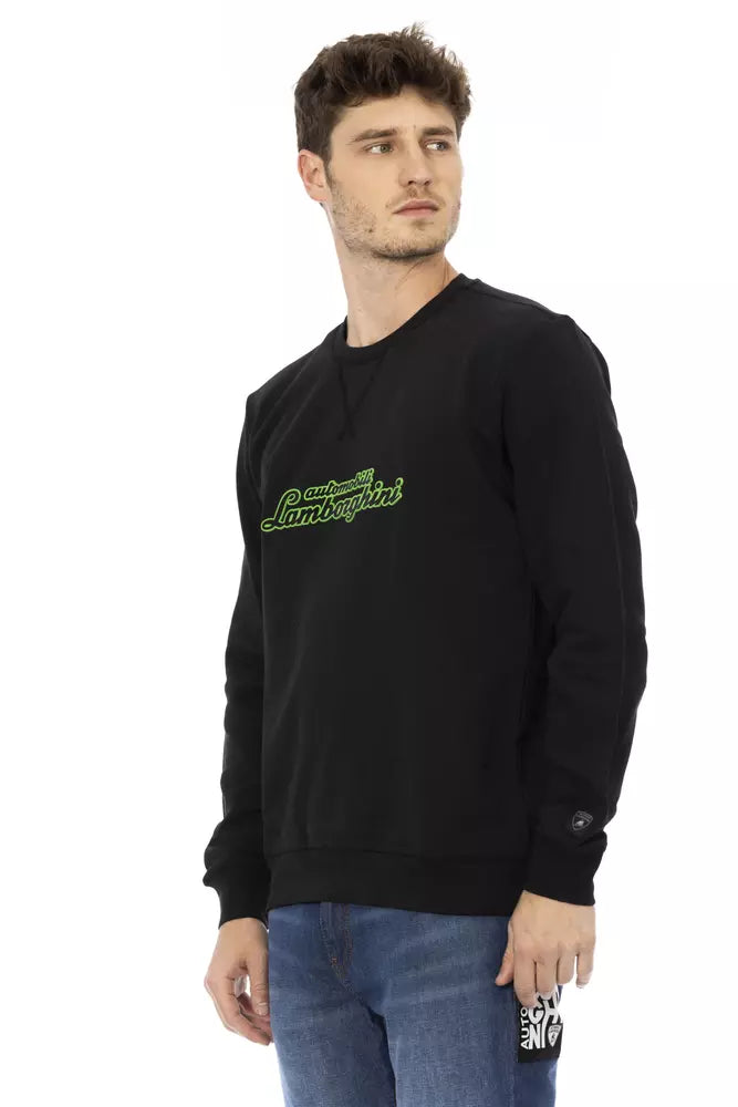 Automobili Lamborghini Black Cotton Sweater