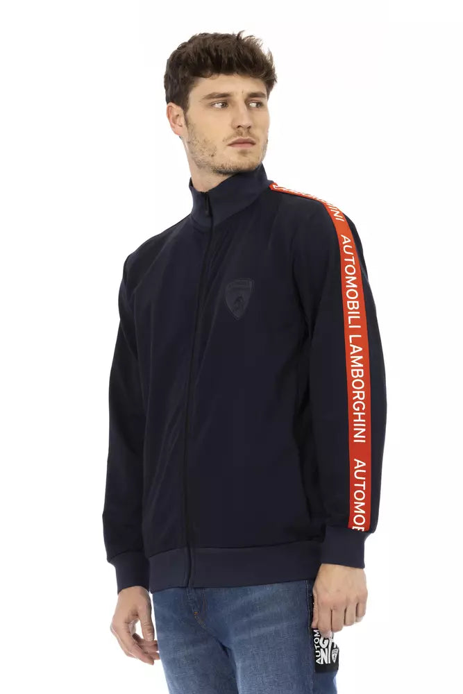 Automobili Lamborghini Blue Cotton Sweater