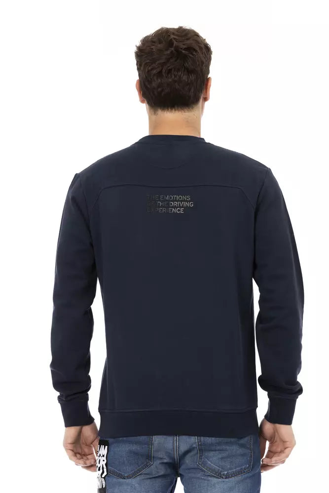 Automobili Lamborghini Blue Cotton Sweater