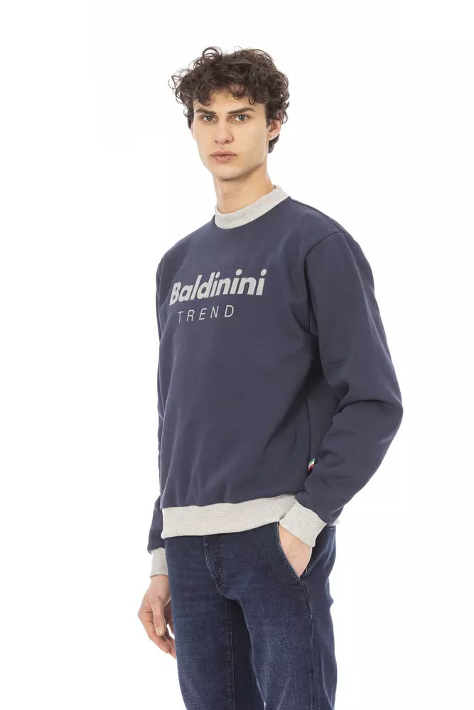 Baldinini Trend Blue Cotton Sweater