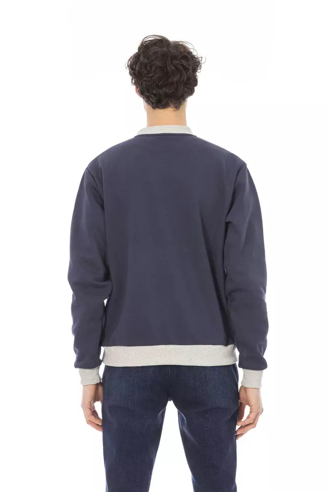 Baldinini Trend Blue Cotton Sweater