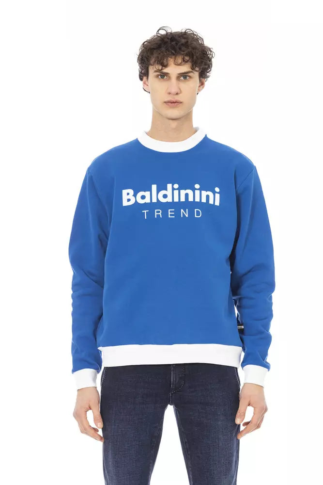 Baldinini Trend Blue Cotton Sweater