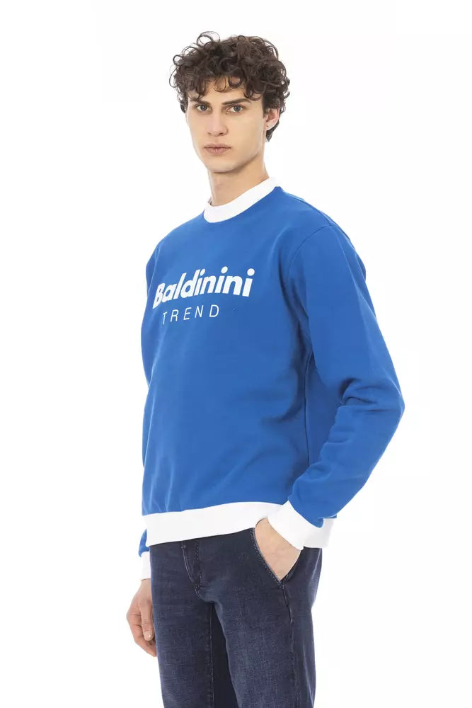 Baldinini Trend Blue Cotton Sweater