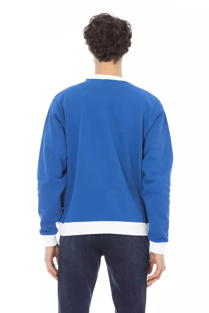 Baldinini Trend Blue Cotton Sweater