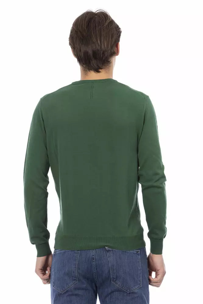 Baldinini Trend Green Cotton Sweater