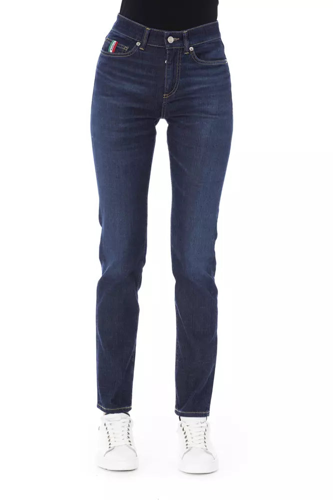 Baldinini Trend Blue Cotton Jeans & Pant