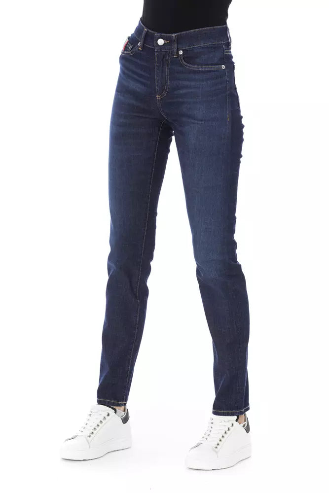 Baldinini Trend Blue Cotton Jeans & Pant