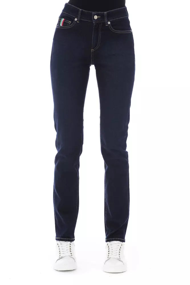 Baldinini Trend Blue Cotton Jeans & Pant