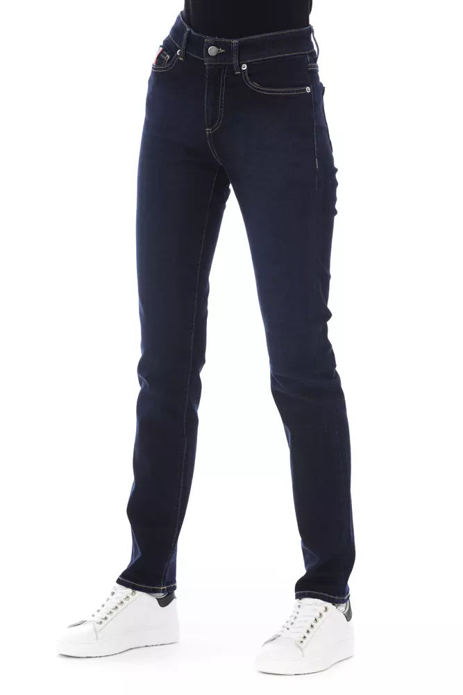 Baldinini Trend Blue Cotton Jeans & Pant