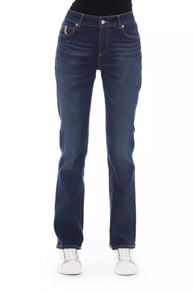 Baldinini Trend Blue Cotton Jeans & Pant