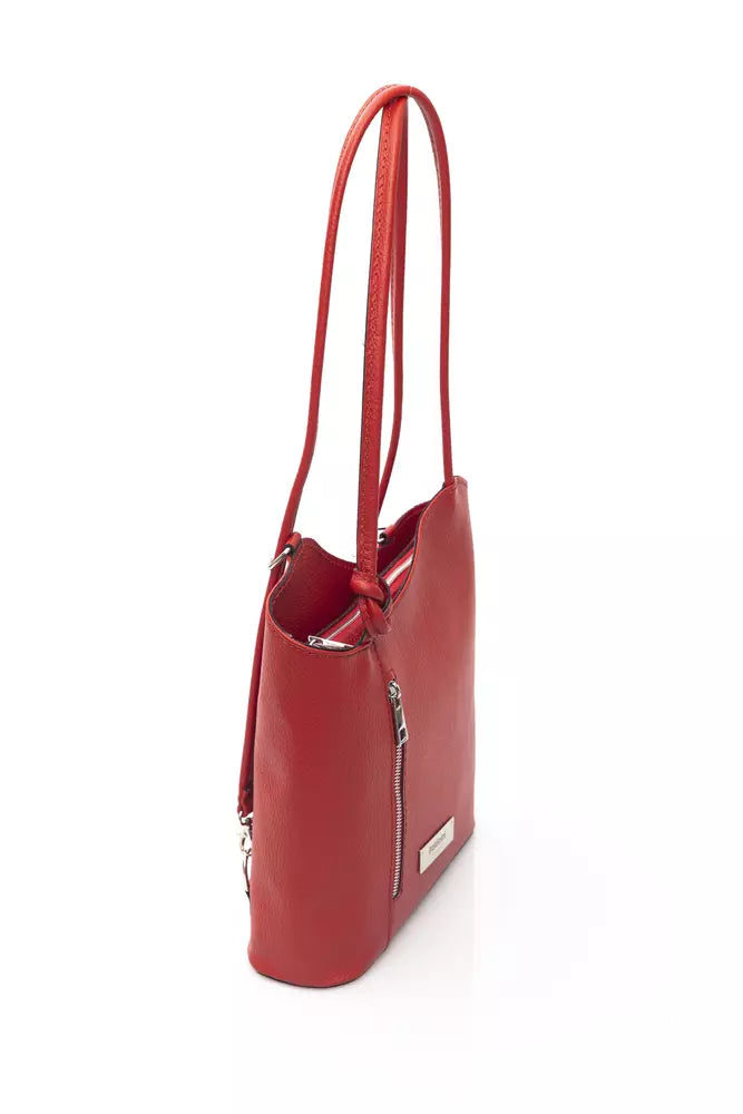 Baldinini Trend Red COW Leather Shoulder Bag