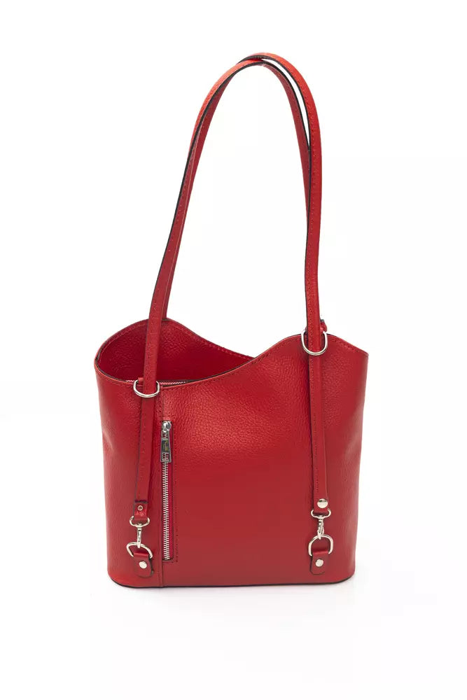 Baldinini Trend Red COW Leather Shoulder Bag