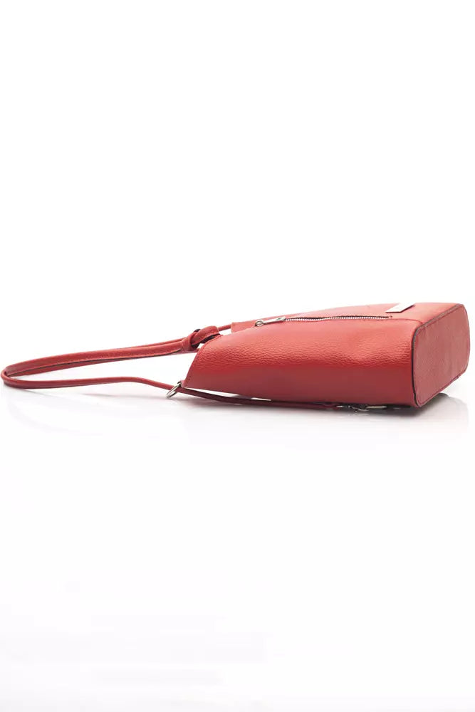 Baldinini Trend Red COW Leather Shoulder Bag