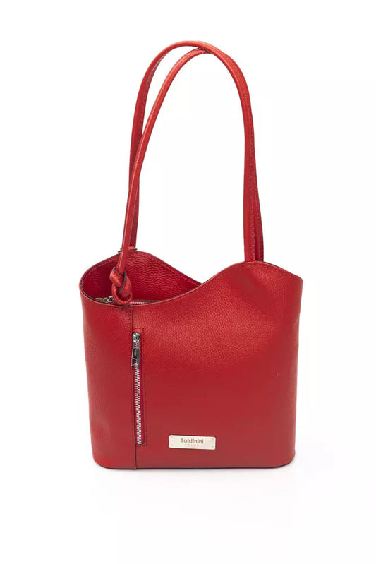 Baldinini Trend Red COW Leather Shoulder Bag