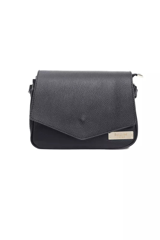 Baldinini Trend Black COW Leather Shoulder Bag