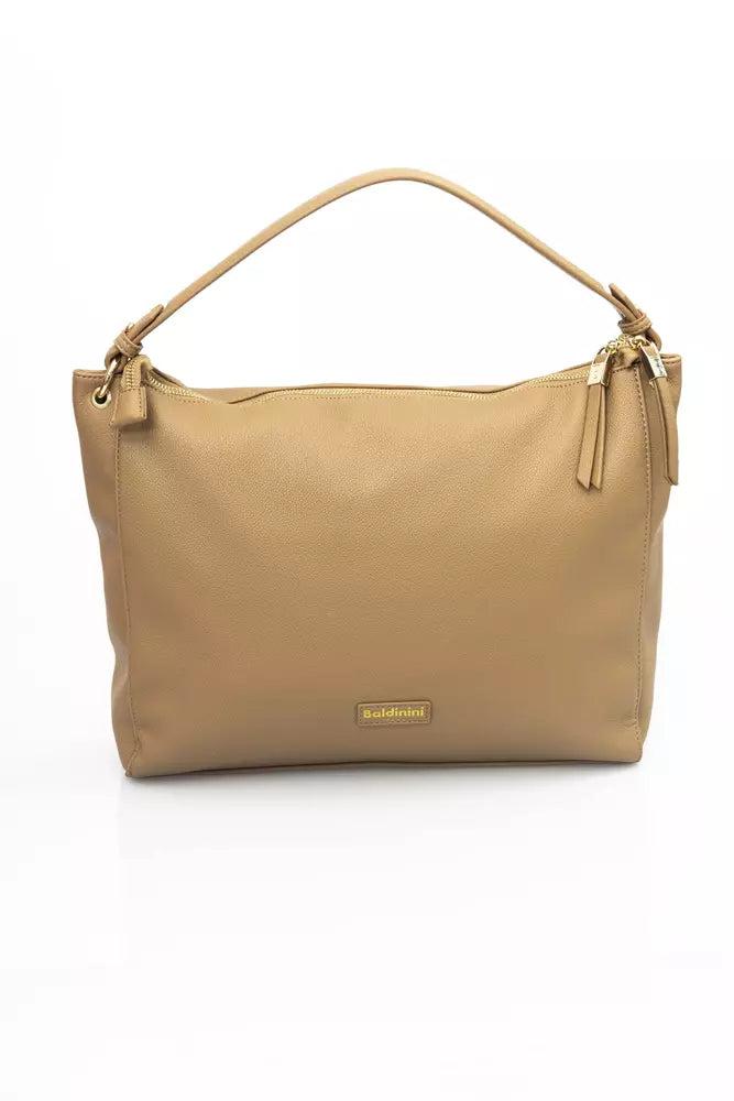 Baldinini Trend Beige Polyethylene Shoulder Bag