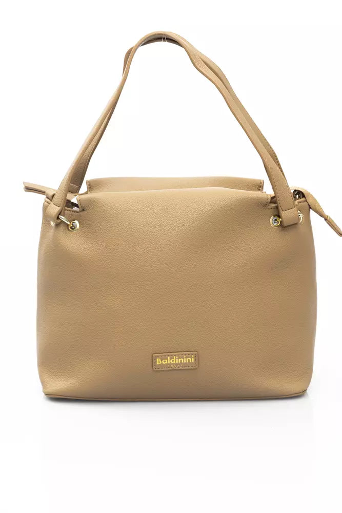 Baldinini Trend Beige Polyethylene Shoulder Bag