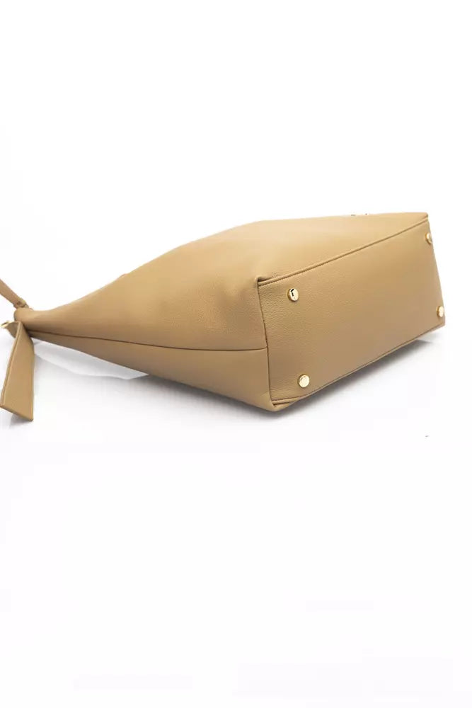 Baldinini Trend Beige Polyethylene Shoulder Bag