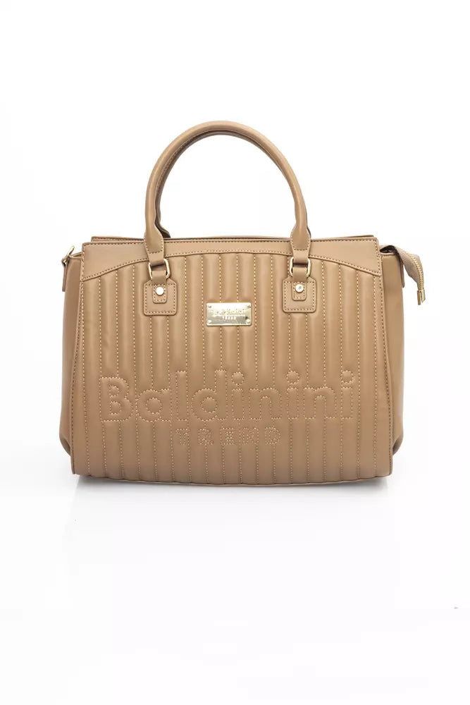 Baldinini Trend Beige Polyurethane Handbag