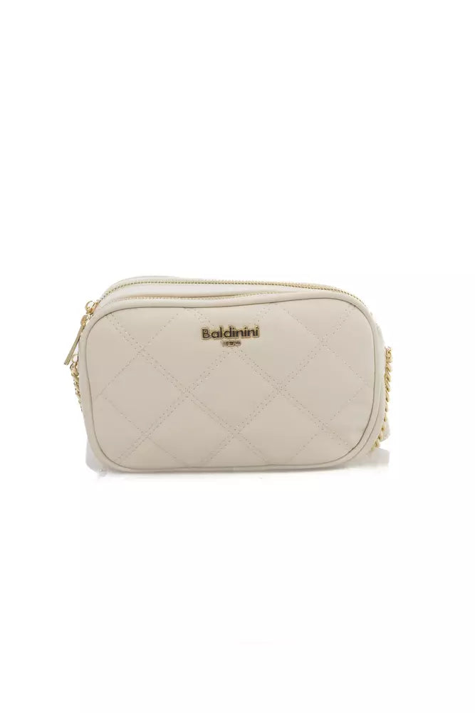 Baldinini Trend Beige Polyurethane Shoulder Bag