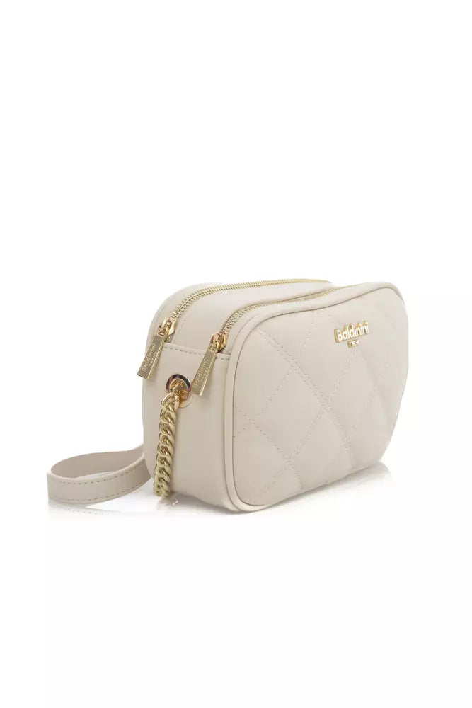 Baldinini Trend Beige Polyurethane Shoulder Bag