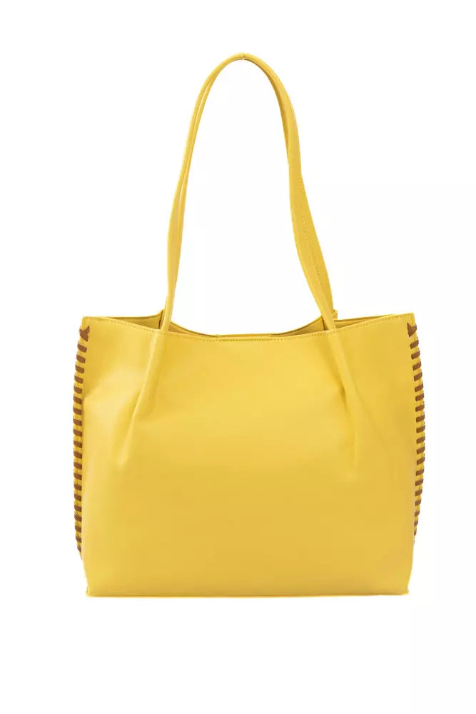 Baldinini Trend Yellow Polyuretane Handbag