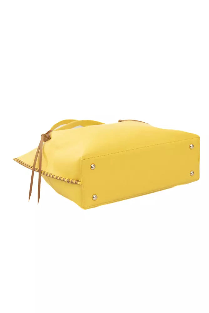 Baldinini Trend Yellow Polyuretane Handbag