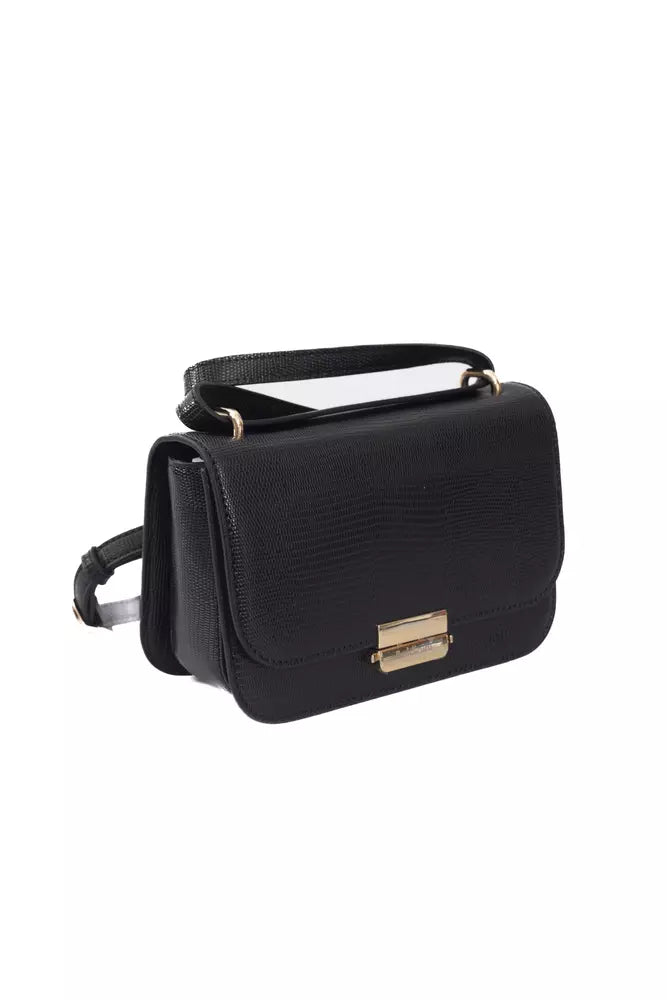 Baldinini Trend Black Polyuretane Crossbody Bag