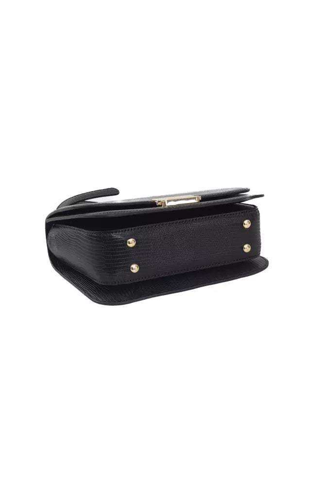 Baldinini Trend Black Polyuretane Crossbody Bag