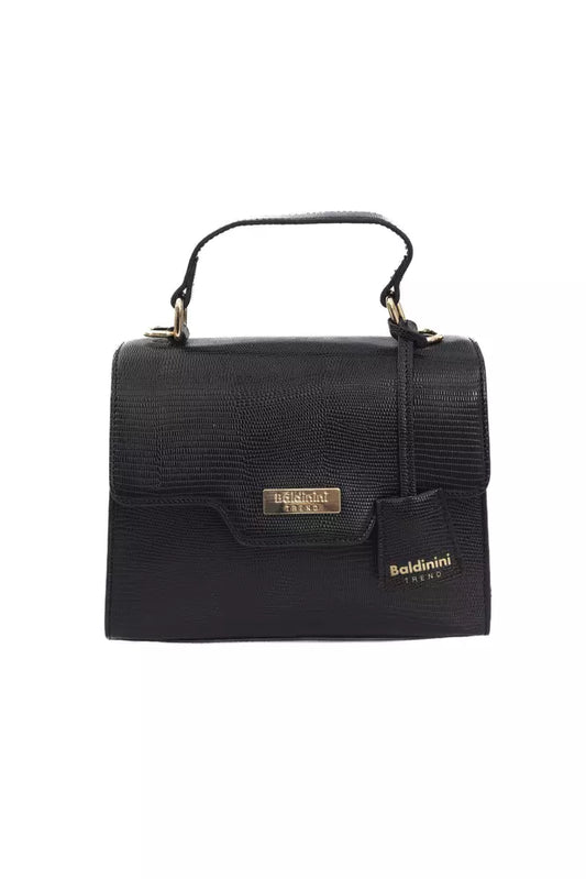 Baldinini Trend Black Polyuretane Crossbody Bag