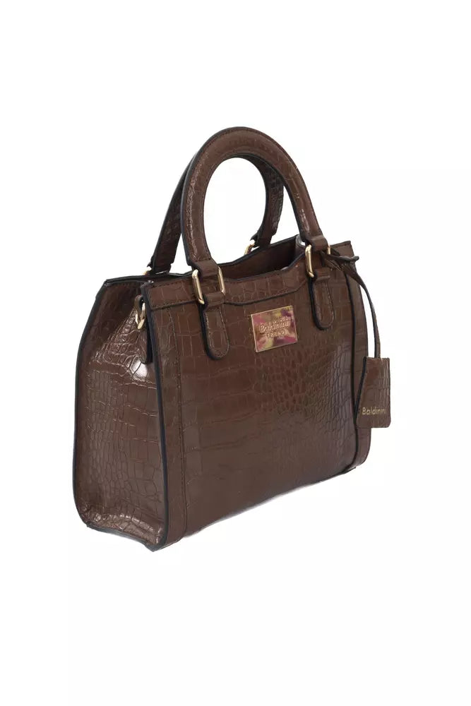 Baldinini Trend Brown Polyuretane Crossbody Bag