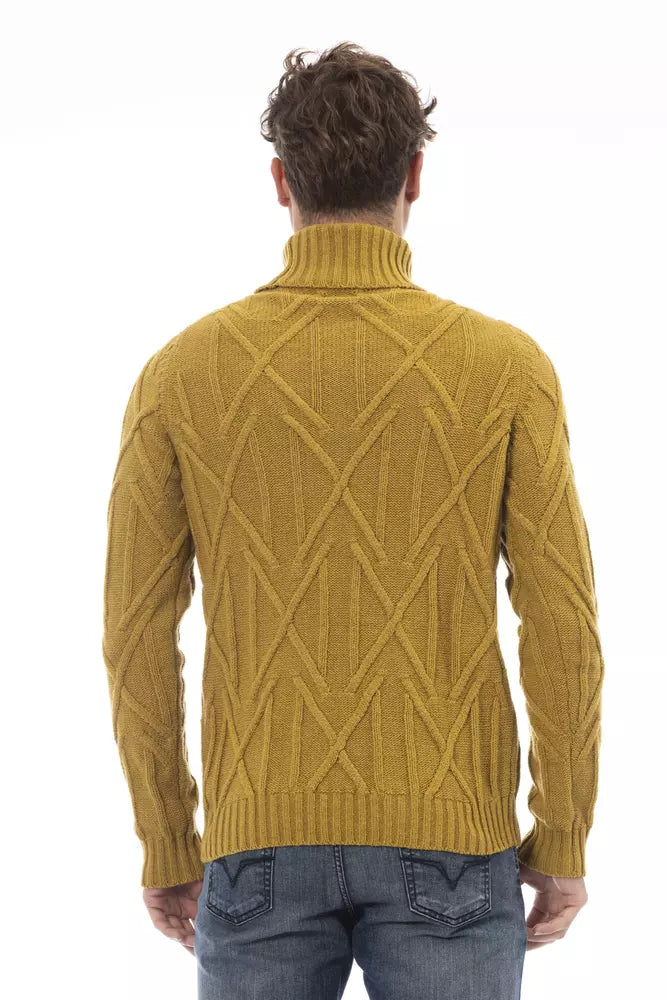 Alpha Studio Yellow Merino Wool Sweater