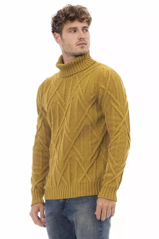 Alpha Studio Yellow Merino Wool Sweater