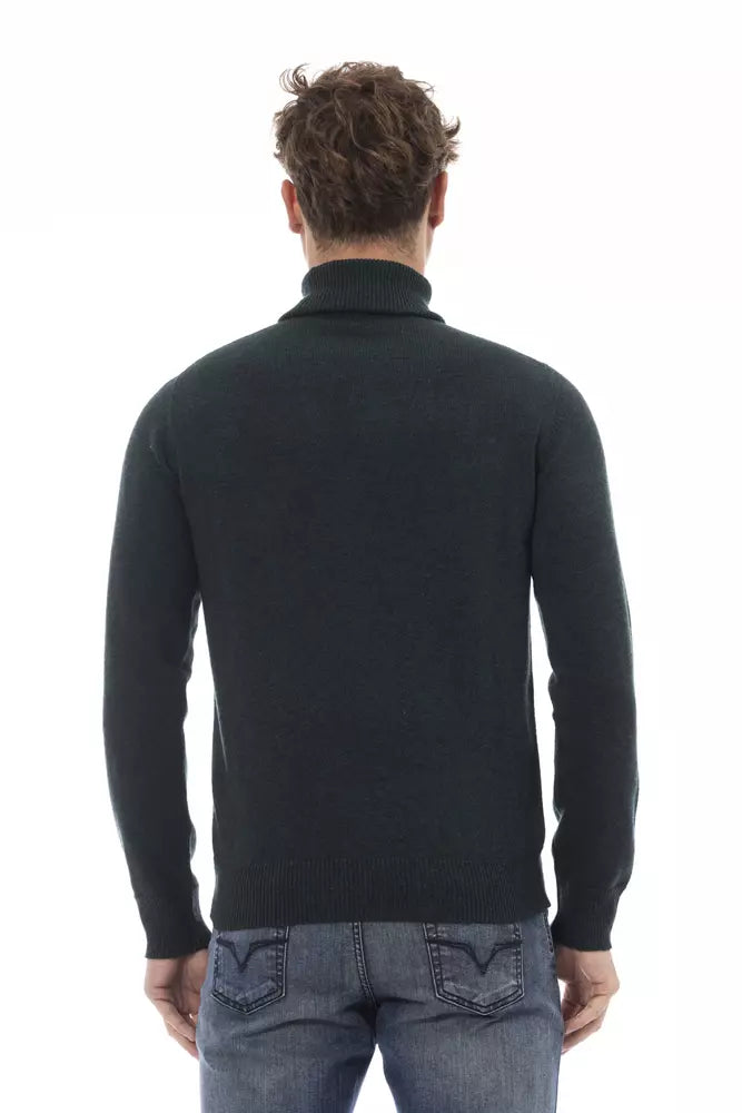 Alpha Studio Green Wool Sweater