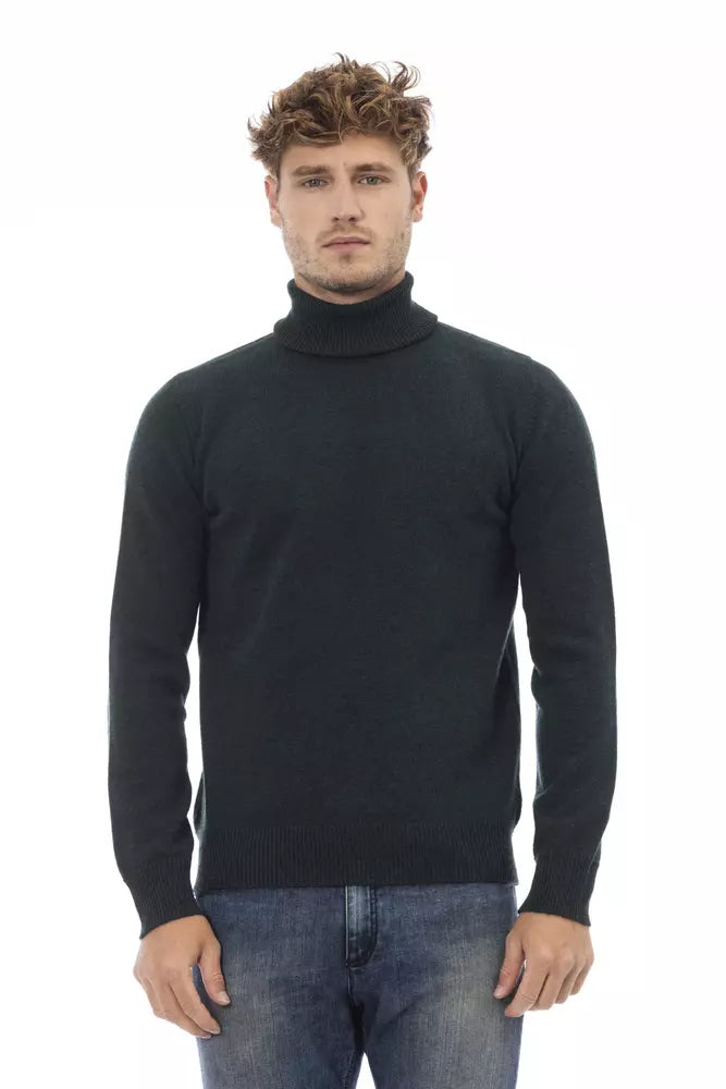 Alpha Studio Green Wool Sweater