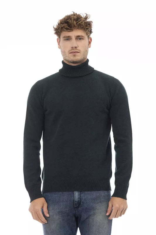 Alpha Studio Green Wool Sweater