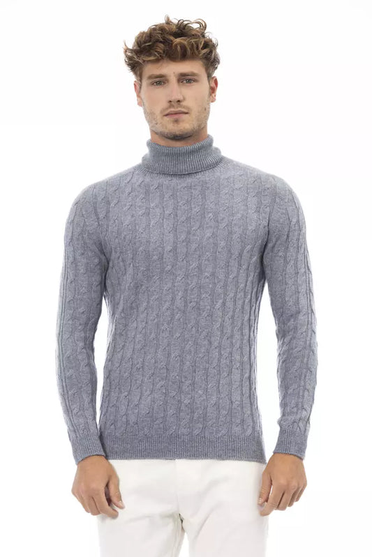 Alpha Studio Light Blue Viscose Sweater