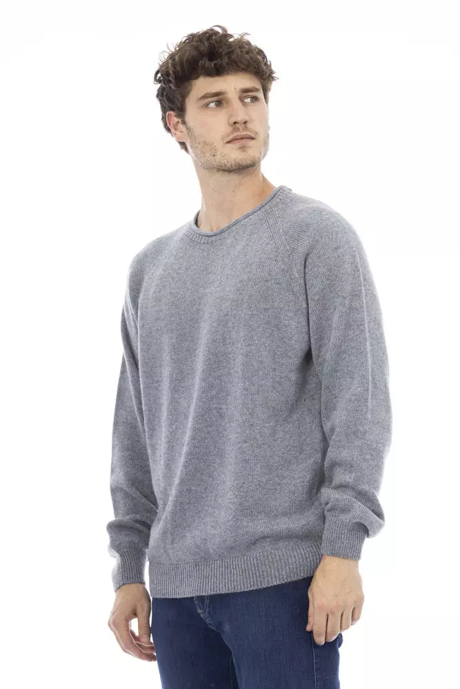 Alpha Studio Light Blue Viscose Sweater