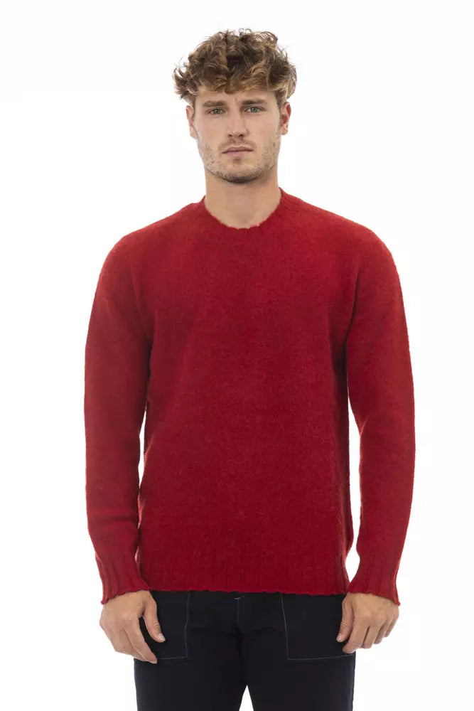 Alpha Studio Red Wool Sweater