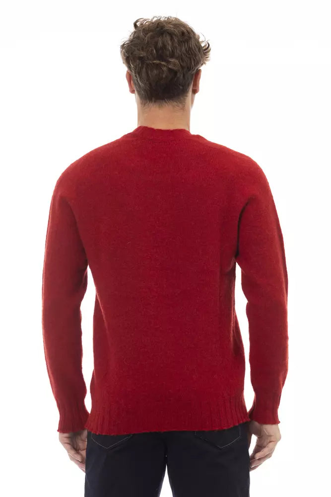 Alpha Studio Red Wool Sweater