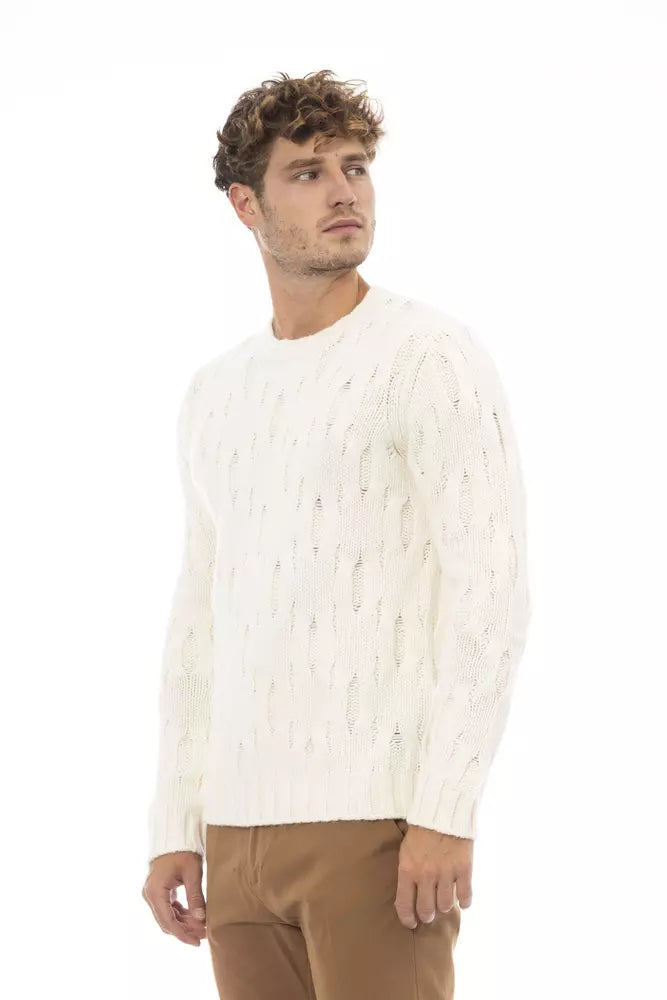 Alpha Studio Beige Wool Sweater