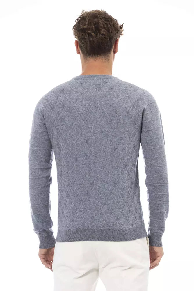 Alpha Studio Light Blue Viscose Sweater