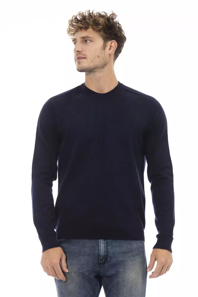 Alpha Studio Blue Viscose Sweater