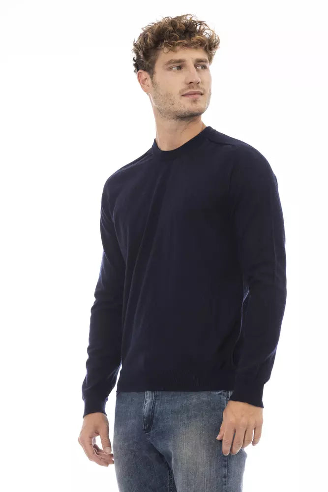 Alpha Studio Blue Viscose Sweater