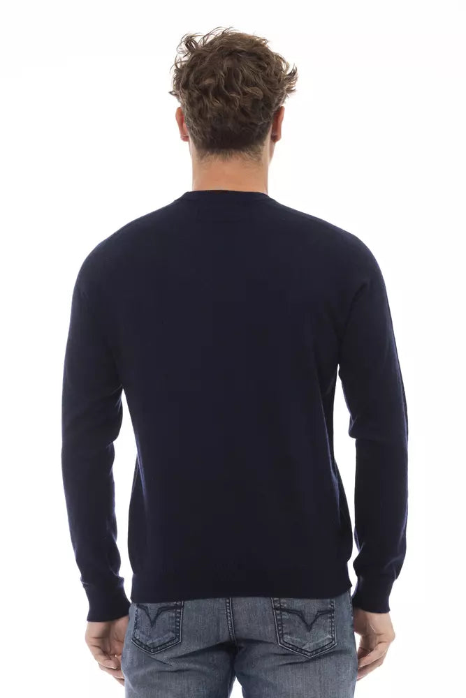 Alpha Studio Blue Viscose Sweater